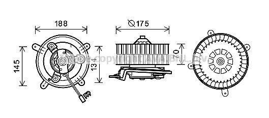 AVA QUALITY COOLING Elektrimootor,salongiventilaator MS8621